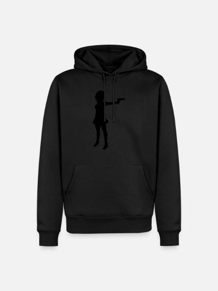 luder mit knarre - Männer Premium Bio Hoodie - Schwarz