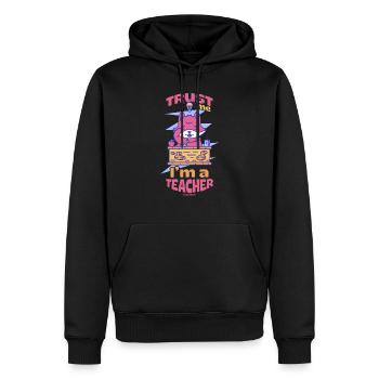 Croyez-moi, je suis un enseignant - Sweat à capuche Premium bio Homme - noir - Devant - Nico (187cm)