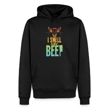 Smell Like Beef Meat Lover - Men’s Premium Organic Hoodie - black - Front - Nico (187cm)