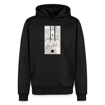 Foto-Studio - Männer Premium Bio Hoodie - Schwarz - Vorne - Nico (187cm)