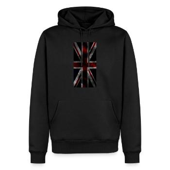 Union Jack Faded - Men’s Premium Organic Hoodie - black - Front - Nico (187cm)