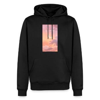 Life is Beautiful - Männer Premium Bio Hoodie - Schwarz - Vorne - Nico (187cm)