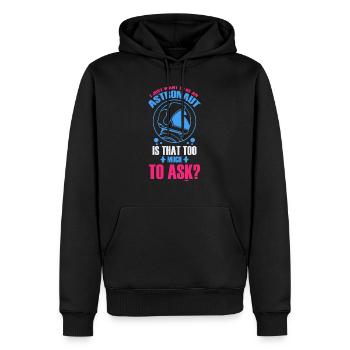 I want to be an astronaut - Men’s Premium Organic Hoodie - black - Front - Nico (187cm)