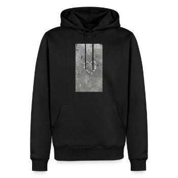 herz aus muscheln - Männer Premium Bio Hoodie - Schwarz - Vorne - Nico (187cm)
