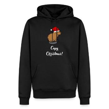 Capy Christmas! - Men’s Premium Organic Hoodie - black - Front - Nico (187cm)