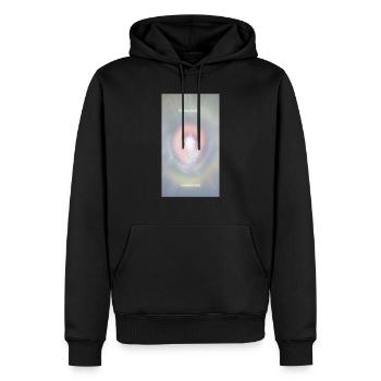 Healing Journey - Männer Premium Bio Hoodie - Schwarz - Vorne - Nico (187cm)
