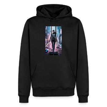 Ninja-Superhero - Männer Premium Bio Hoodie - Schwarz - Vorne - Nico (187cm)