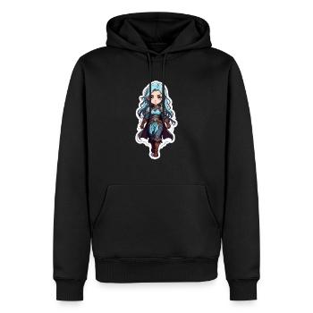 Mittelalterliche Fantasy-Assassine - Männer Premium Bio Hoodie - Schwarz - Vorne - Nico (187cm)