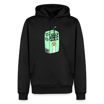Jus d’oie idiot drôle oiseau d’oie - Sweat à capuche Premium bio Homme - noir - Devant - Nico (187cm)