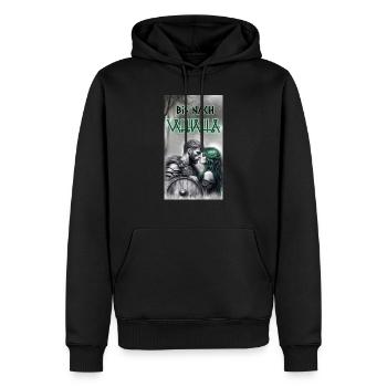 bis nach Walhalla - Männer Premium Bio Hoodie - Schwarz - Vorne - Nico (187cm)