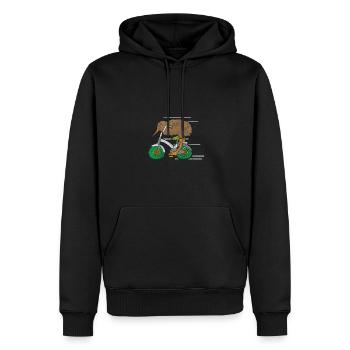 Kiwi Fruits Pacifique - Sweat à capuche Premium bio Homme - noir - Devant - Nico (187cm)