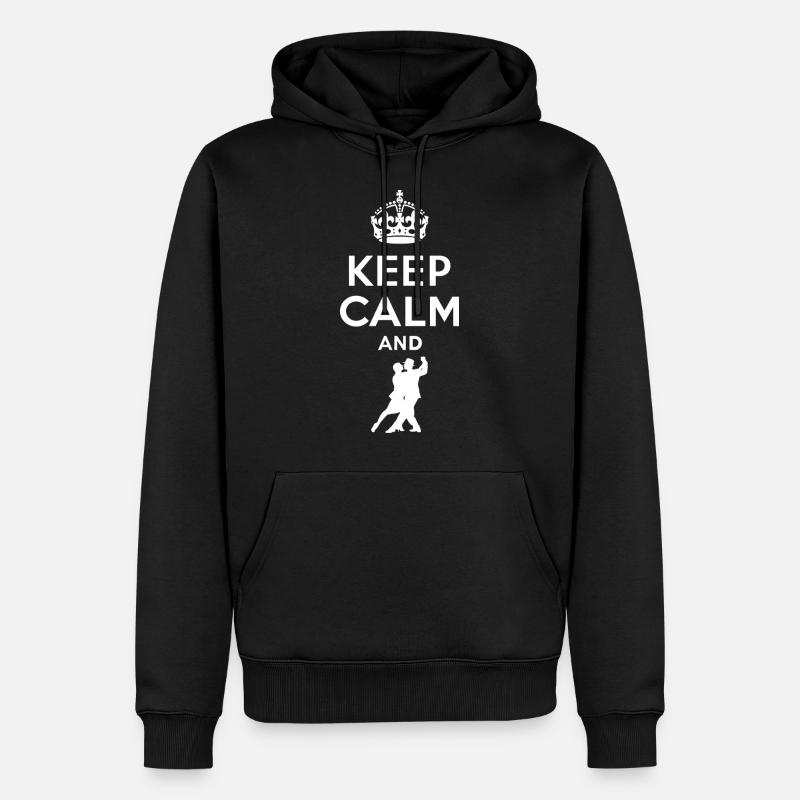 Keep calm - dance Tango - Men’s Premium Organic Hoodie - black