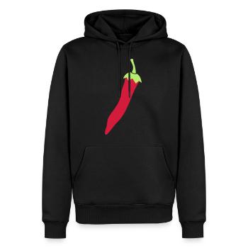 Chilischote Chili - Männer Premium Bio Hoodie - Schwarz - Vorne - Nico (187cm)