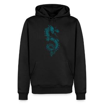 Drache Feuer Märchen Fliegen Saga Fantasy Geschenk - Männer Premium Bio Hoodie - Schwarz - Vorne - Nico (187cm)