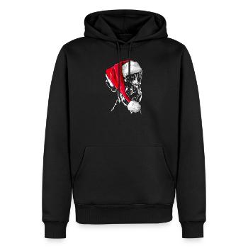 Bonnet de Noël GIANT SCHNAUZER Les chiens de Wilsign - Sweat à capuche Premium bio Homme - noir - Devant - Nico (187cm)