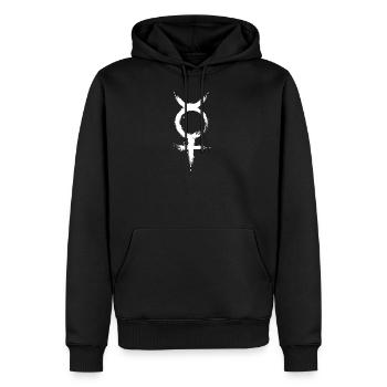 Planetische Symbole Astronomische Symbole Merkur - Männer Premium Bio Hoodie - Schwarz - Vorne - Nico (187cm)