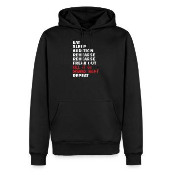 THEATRE: Kill It On Opening Night - Sweat à capuche Premium bio Homme - noir - Devant - Nico (187cm)
