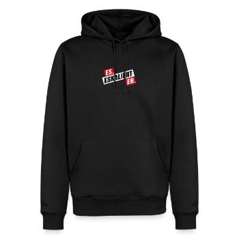 techno eskaliert witzig EDM Geschenkidee - Männer Premium Bio Hoodie - Schwarz - Vorne - Nico (187cm)