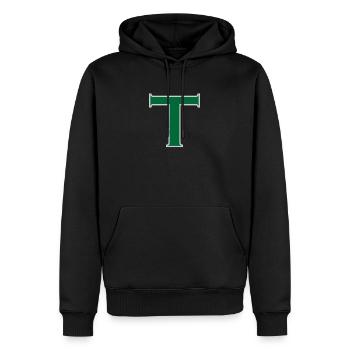 T - Männer Premium Bio Hoodie - Schwarz - Vorne - Nico (187cm)