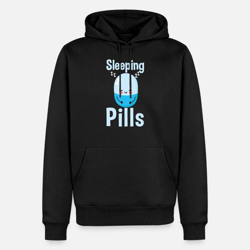 Schlaftabletten Student - Männer Premium Bio Hoodie - Schwarz