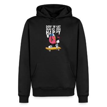 Skateboard skateboard sort Donut Do what makes - Sweat à capuche Premium bio Homme - noir - Devant - Nico (187cm)