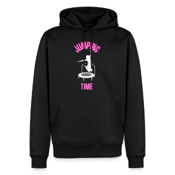 Jumping Time Trampoline trampoline trampoline - Sweat à capuche Premium bio Homme - noir - Devant - Nico (187cm)