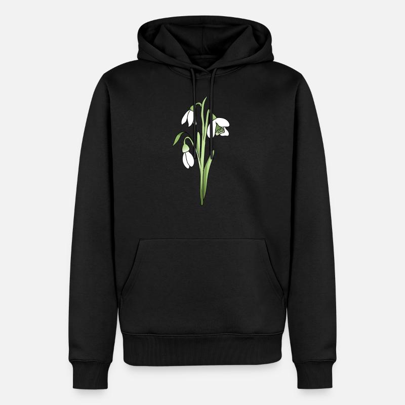 Perce-neige - Sweat à capuche Premium bio Homme - noir