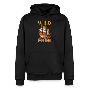 Squirrel squirrel squirrel-lover-S - Men’s Premium Organic Hoodie - black - Front - Nico (187cm)