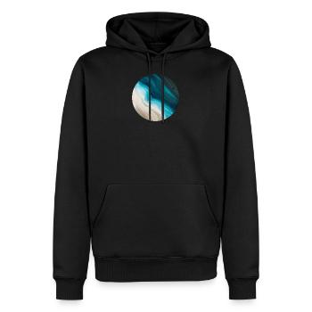 SEA - Männer Premium Bio Hoodie - Schwarz - Vorne - Nico (187cm)