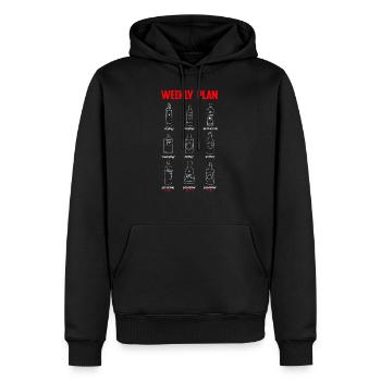 Gin T-shirt - Gin and Tonic Shirt - Gin plan - Sweat à capuche Premium bio Homme - noir - Devant - Nico (187cm)