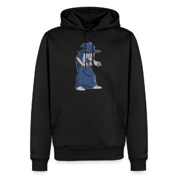 Hexe Besen Lustiger Hexen Fun Halloween Geschenk - Männer Premium Bio Hoodie - Schwarz - Vorne - Nico (187cm)