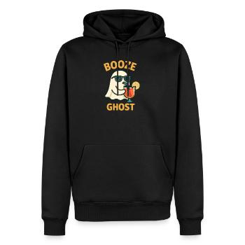 Geisterhafter Schnaps-Enthusiast mit Sonnenbrille - Männer Premium Bio Hoodie - Schwarz - Vorne - Nico (187cm)