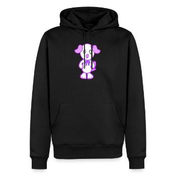 KawaiiDOGGOS – Flora-Druck - Männer Premium Bio Hoodie - Schwarz - Vorne - Nico (187cm)