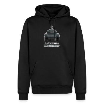 Tank Army - Military SymbolTee - Sweat à capuche Premium bio Homme - noir - Devant - Nico (187cm)