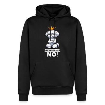 Avant de demander à Malteser Propriétaires Maltais Maltais - Sweat à capuche Premium bio Homme - noir - Devant - Nico (187cm)
