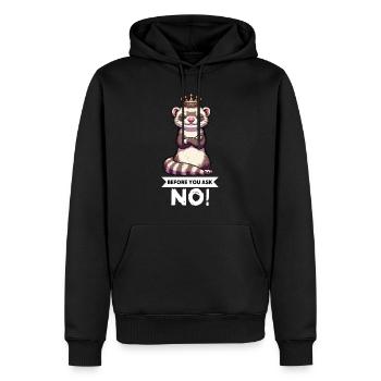 Before You Ask Frettchen Frettchenbesitzer Nager - Männer Premium Bio Hoodie - Schwarz - Vorne - Nico (187cm)