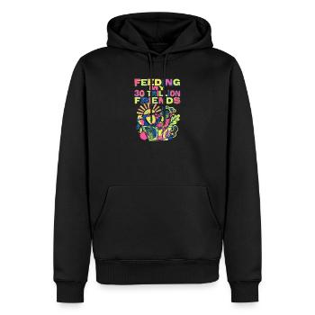 30 000 milliards d’amis Nutrition - Sweat à capuche Premium bio Homme - noir - Devant - Nico (187cm)