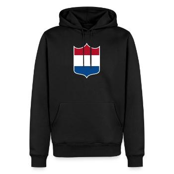 Pays-Bas - Sweat à capuche Premium bio Homme - noir - Devant - Nico (187cm)