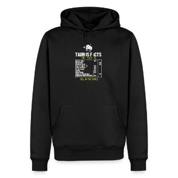 Zodiac sign Taurus - Men’s Premium Organic Hoodie - black - Front - Nico (187cm)