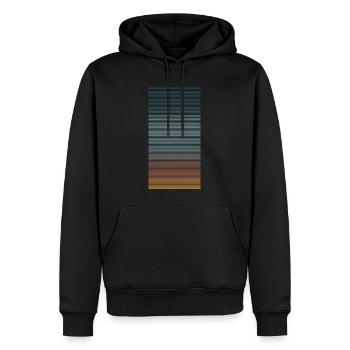ATMOSPHERE - Männer Premium Bio Hoodie - Schwarz - Vorne - Nico (187cm)