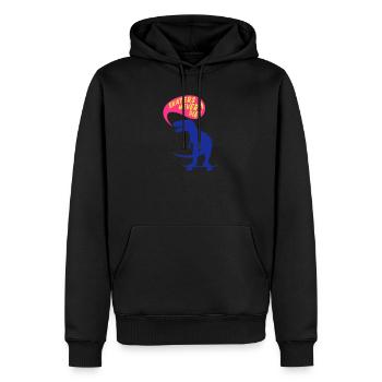t-rex skater - Männer Premium Bio Hoodie - Schwarz - Vorne - Nico (187cm)