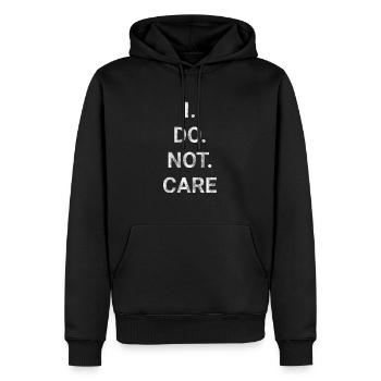 I do not care - Men’s Premium Organic Hoodie - black - Front - Nico (187cm)
