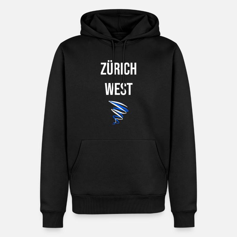 Zurich Ouest Souvenir - Sweat à capuche Premium bio Homme - noir