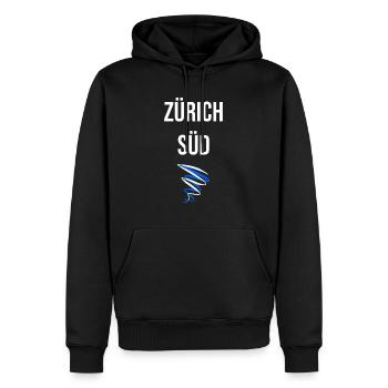 Zürich Süd T-Shirt - Männer Premium Bio Hoodie - Schwarz - Vorne - Nico (187cm)