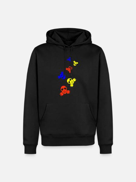 Gas mask symbol - Men’s Premium Organic Hoodie - black