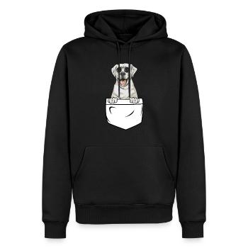 Labrador Retriever blanc Labrador Labrador blanc - Sweat à capuche Premium bio Homme - noir - Devant - Nico (187cm)