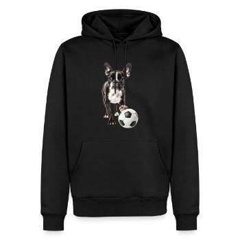 Boston Terrier - Männer Premium Bio Hoodie - Schwarz - Vorne - Nico (187cm)