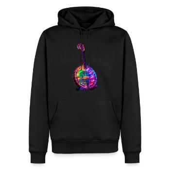 Banjo - Men’s Premium Organic Hoodie - black - Front - Nico (187cm)