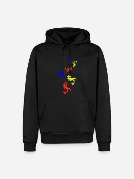 Drinking Bunt - Männer Premium Bio Hoodie - Schwarz