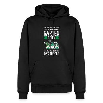 Garten-arbeit Gnome Gärtnerei Geschenk - Männer Premium Bio Hoodie - Schwarz - Vorne - Nico (187cm)